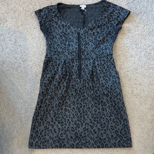 Dynamite Vintage Charcoal Leopard Dress.